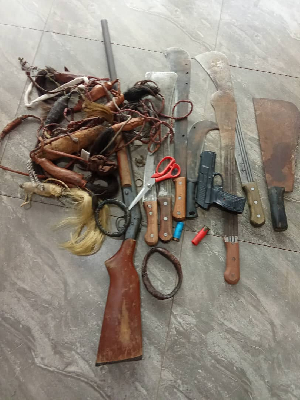 Some evidence retrieved from the suspects by the police