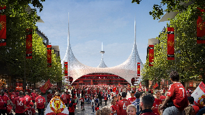 Concept of Manchester United's new proposed stadium