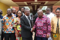 President Akufo-Addo in an interaction with Justice Brobbey