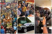 Scenes from the arrival of the Asantehene at the Great Hall