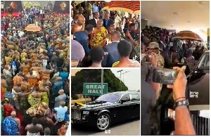 Scenes from the arrival of the Asantehene at the Great Hall
