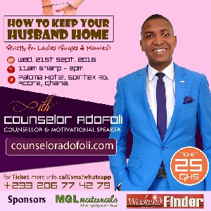 Counsellor Frank Adofoli to speak on How to keep your man in love