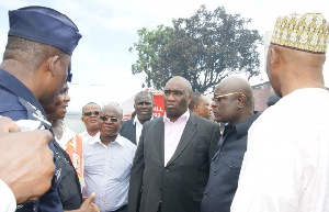 MPs at fire scene in Accra