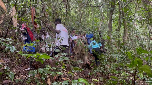 A screenshot from the accident scene, near Adansi Sikaman in the Ashanti Regiion