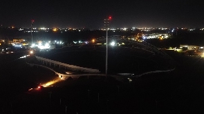 A picture of how the stadium looks after the power cut