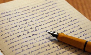 File photo of a written letter
