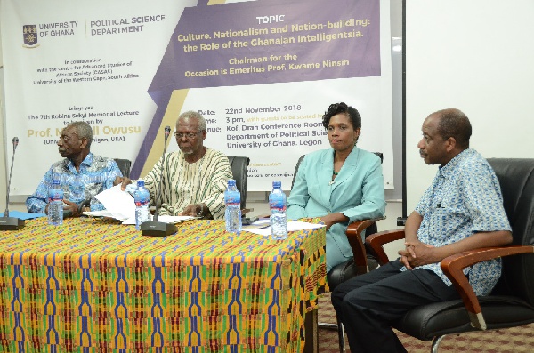 Prof Maxwell Owusu (2nd-L) spoke at the Seventh Kobina Sekyi Memorial Lecture