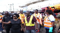 AMA and Zoomlion officials in Agbogbloshie