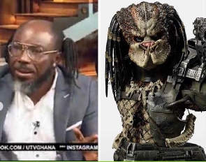 Big Akwes and alien from the movie 'Predator'