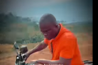 Dr Bryan Acheampong captured on the quad bike