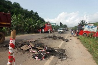 Excavated portions of the road where caused the accident occurred.