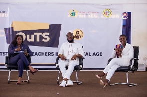 Stella Gyimaah Larbi with some teachers at the Summit