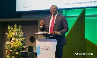 Dr. Bawumia addressing the audience at the 2017 Nordic-African Business Association conference
