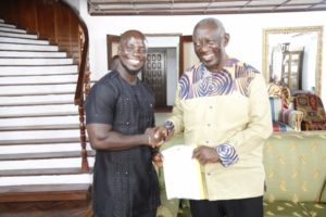 Kufuor with Stephen Appiah