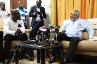 Stephen Appiah visited former president Rawlings to the game