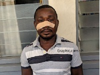 Gershon Asiedu, a staff of PDS was inflicted with cutlass wounds while working in the area