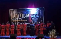 Choir sings at a memorial event for the late lawyer