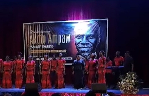 Choir sings at a memorial event for the late lawyer