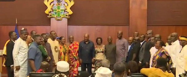 President John Mahama and Members of the 9th Council of State of Ghana's Fourth Republic