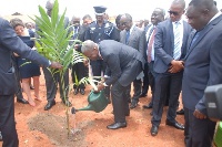 Vice president Amissah-Arthur at the project site