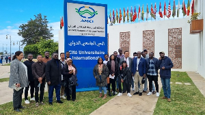 Some Ghanaian students who study in Morocco