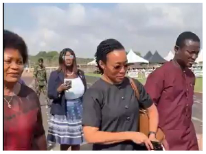 Zanetor Agyemang-Rawlings with some members of the Parliamentary Select Committee