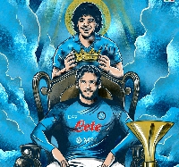 Serie A artwork crowning Khvicha Kvaratskhelia as King