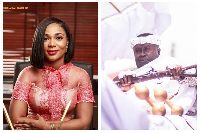 Obirikomfo Anokye Boakye II (L) has banned Mavis from organising events