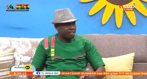 Counselor Lutterodt in the studio of TV Africa