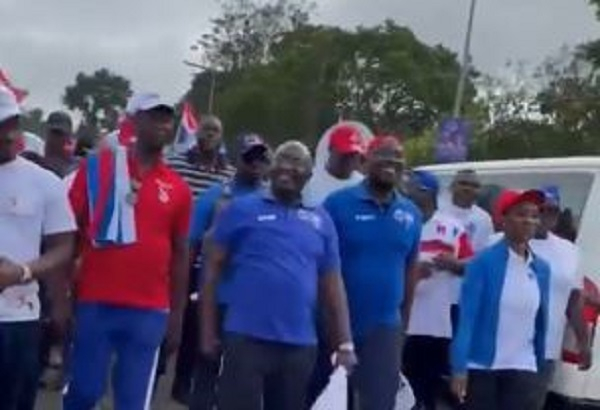 Dr Bawumia and other bigwigs of the NPP during the walk