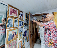 Rev Christian Tsui Hesse with Prof Naana Opoku-Agyemang at the photo gallery