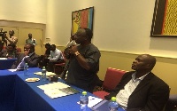 Chief Executive of PPA, Adjenim Boateng Adjei speaking at the meeting