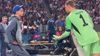 The ball boy refused to hand the ball to Neuer during the game