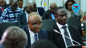 Officials from the energy sector answering questions asked by the committee