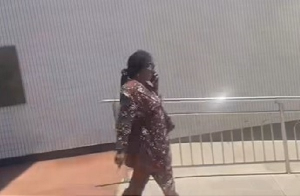 Former sanitation minister Cecilia Dapaah leaving the Accra High Court on Monday