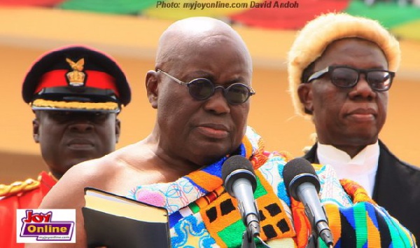 President Akufo-Addo at his inauguration ceremony
