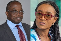 Daniel Yao Domelevo (L) and Abena Osei Asare (R)