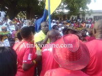 Afotey Agbo and Titus Glover campaigned at the Kpelejo festival