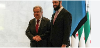 Syrian President Ahmad al-Sharaa (R) welcomes UN Sec-Gen Antonio Guterres, Damascus, 25 July 2026