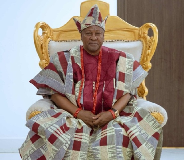 President John Mahama is now the Aare Atayeto Oodua of the Source