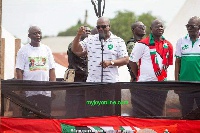 President Mahama was addressing party supporters at Bimbilla