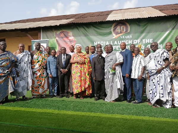 Akyem Tafo traditional rulers captured in a phot at the launch