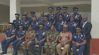 The IGP in a group picture with other officers