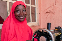 Zainab is one of the women making bags