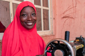 Zainab Is One Of The Women Making Bags.png