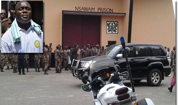 The Nsawam Prison [Inset] Johnson Kombian, the notorious criminal
