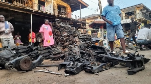 Photo credit: Used spare parts at Abossey Okai, Accra, Ghana, 2022. Daniel Abugre Anyorigya