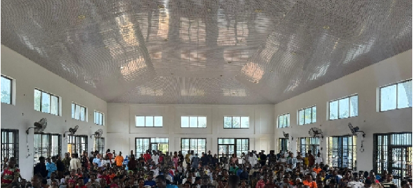 Edem Agbana engaging with applicants