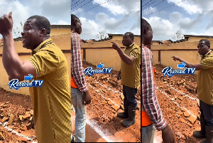 Screenshot of moments from Ketu North MCE confronting a road contractor