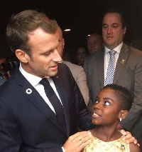 DJ Switch interacting with the France President